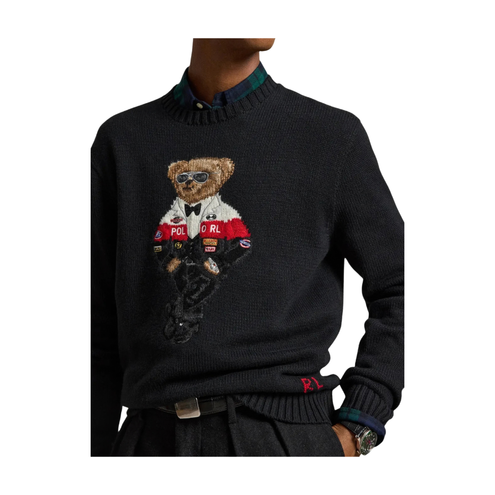 Suéter Bear Ralph Lauren Jaqueta Preta