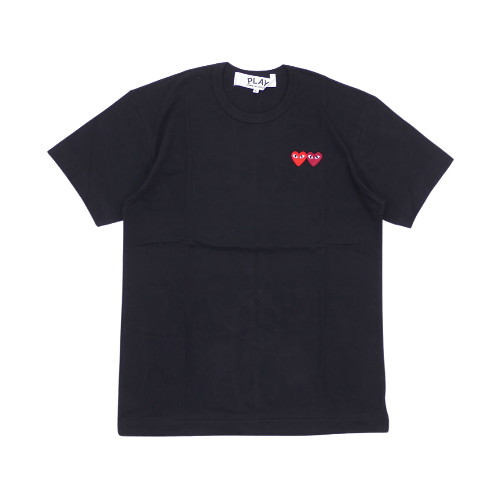 Camisa CDG Play Double Hearts