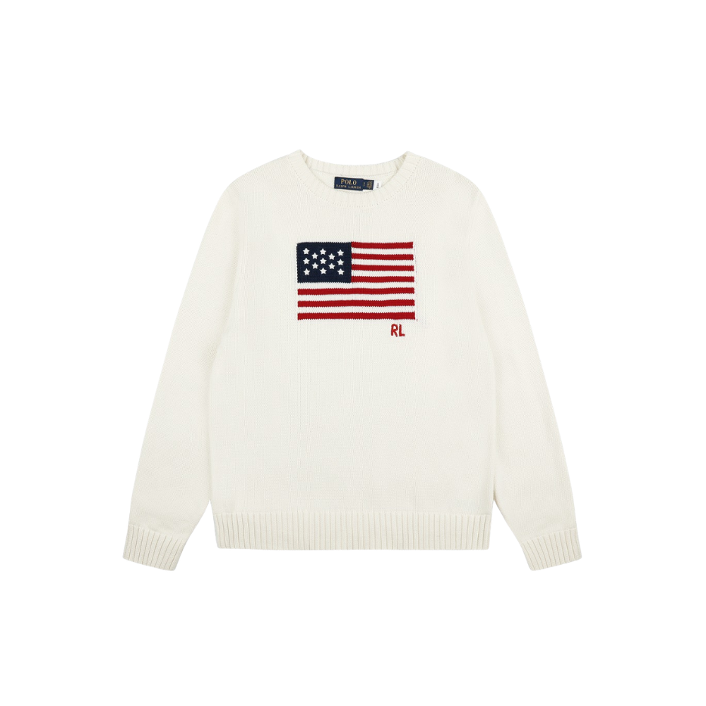 Suéter Ralph Lauren USA Branco Tricotado Feminino