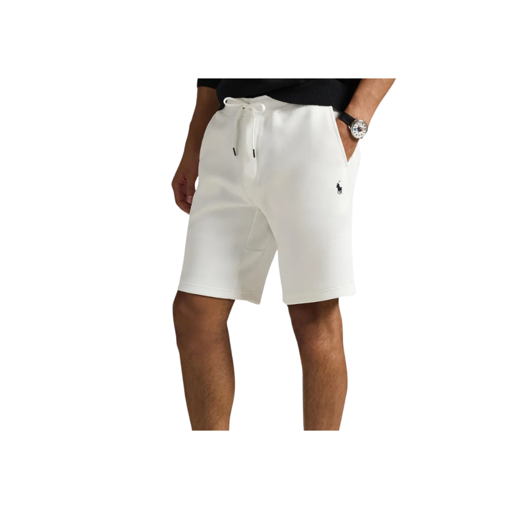 Short Moletom Ralph Lauren branco pony preto