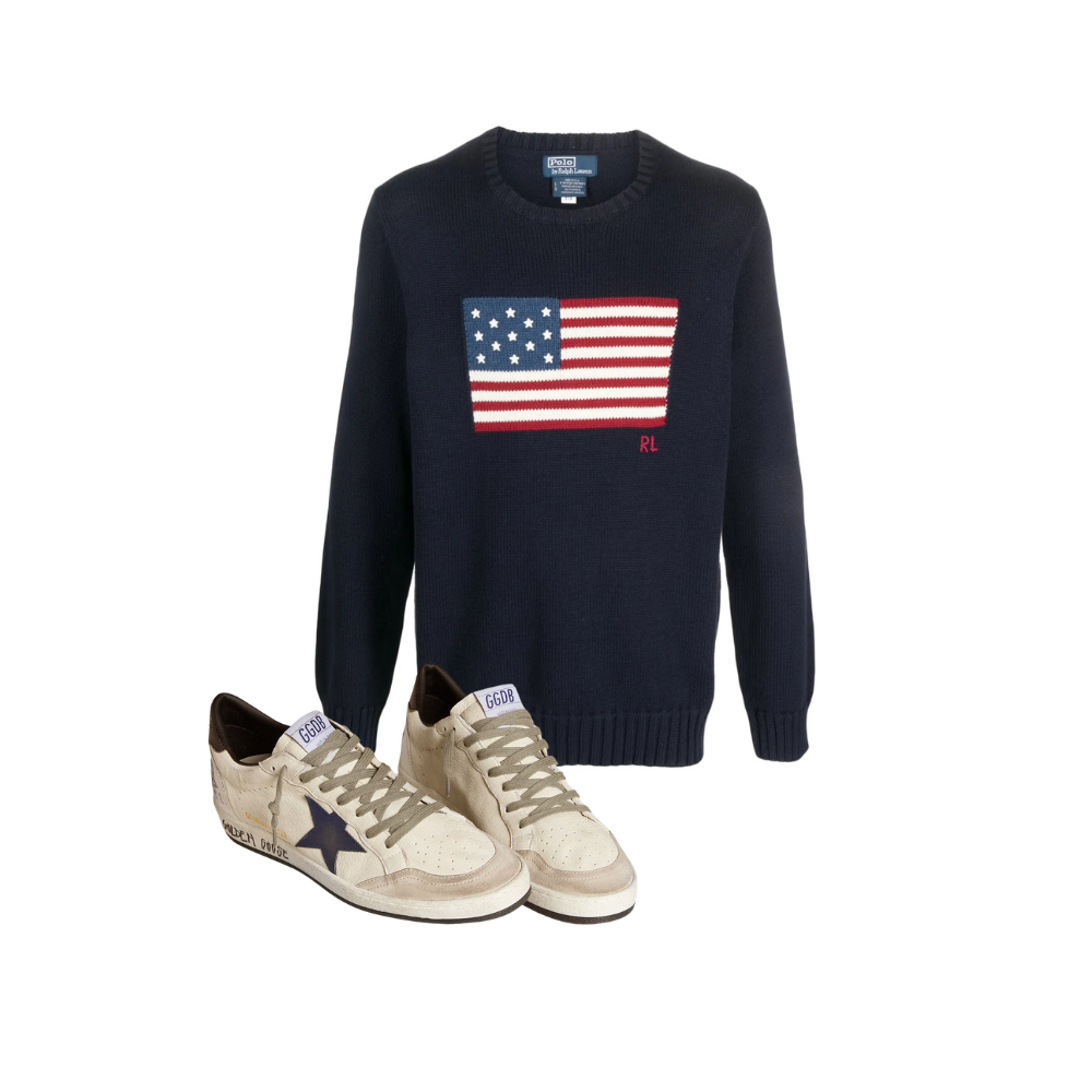 KIT Suéter USA Ralph Lauren + Golden Goose Ball Star