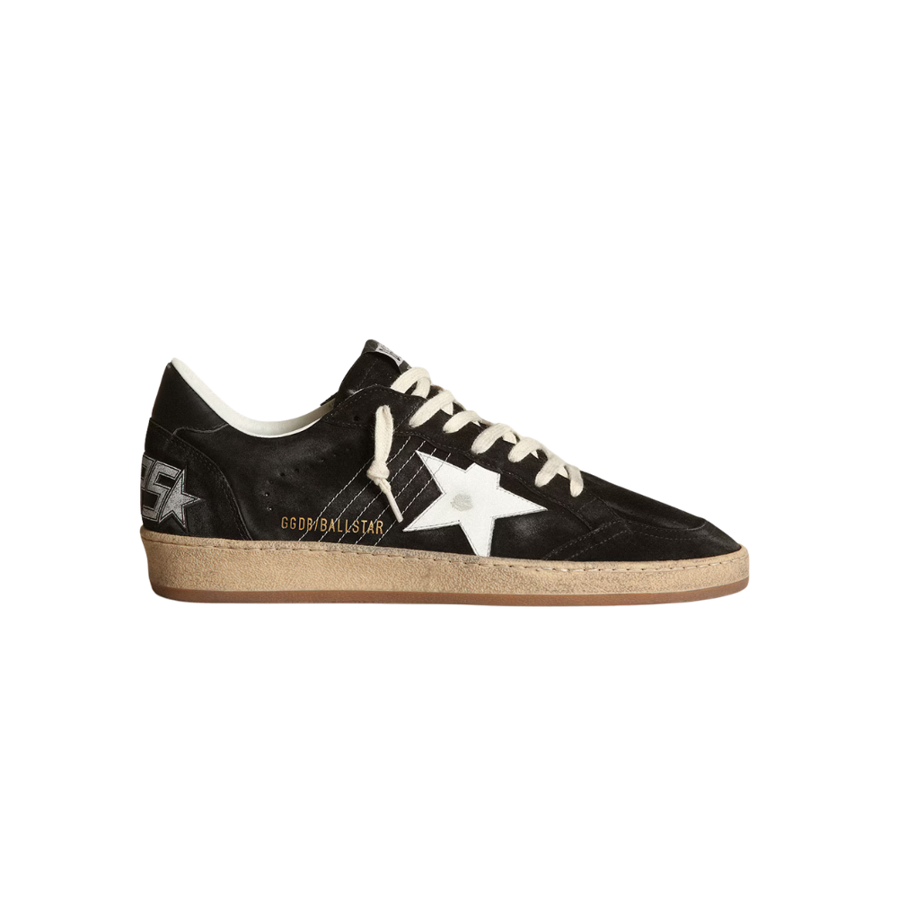 Golden Goose Ball-Star preto talão branco