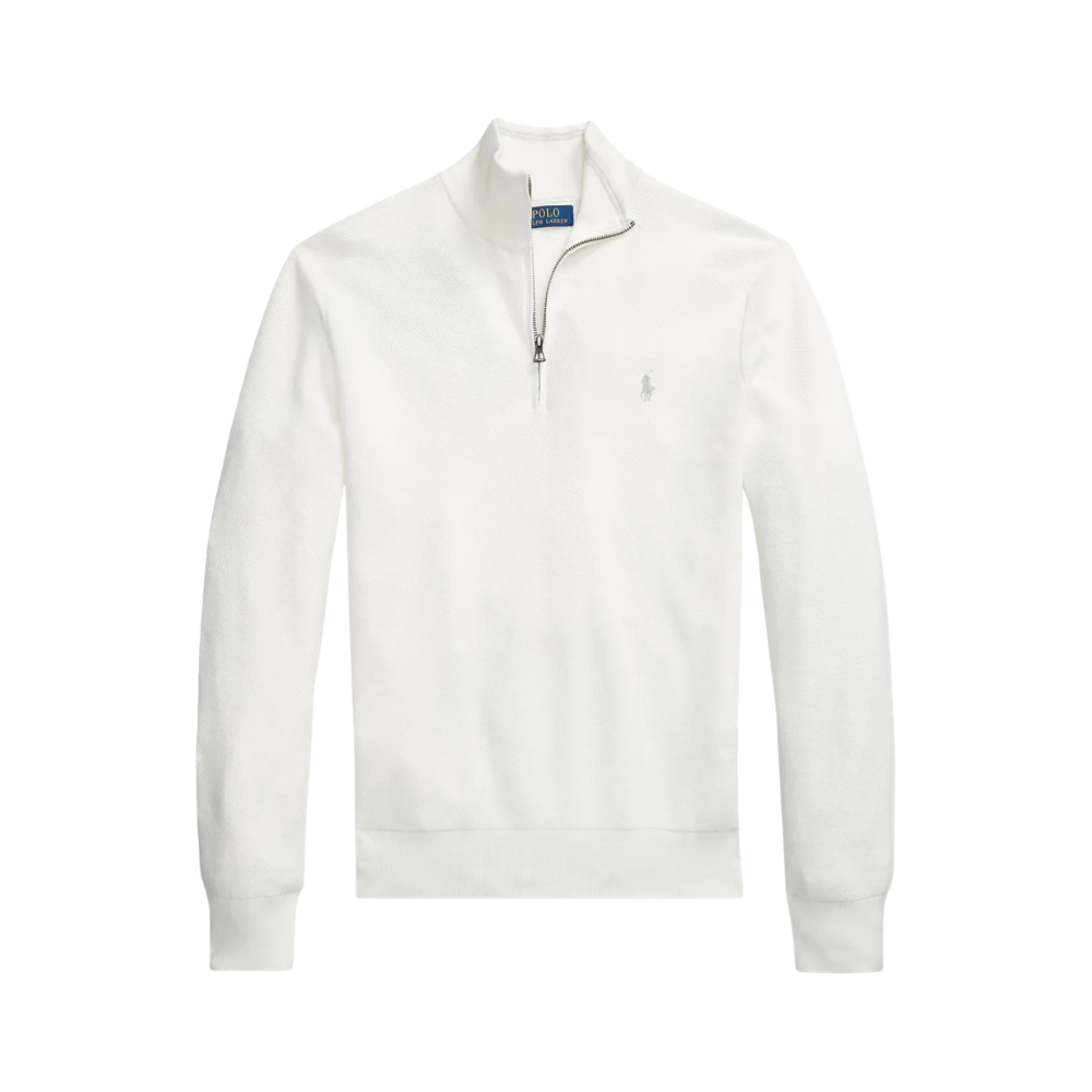 Suéter Ralph Lauren Zíper All White