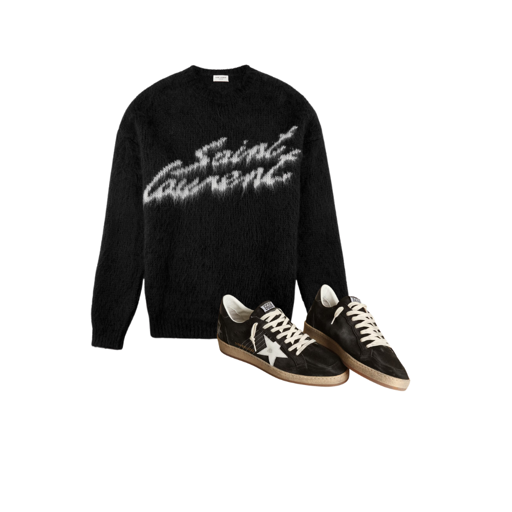 KIT Suéter Yves Saint Laurent + Golden Goose Ball-Star Black