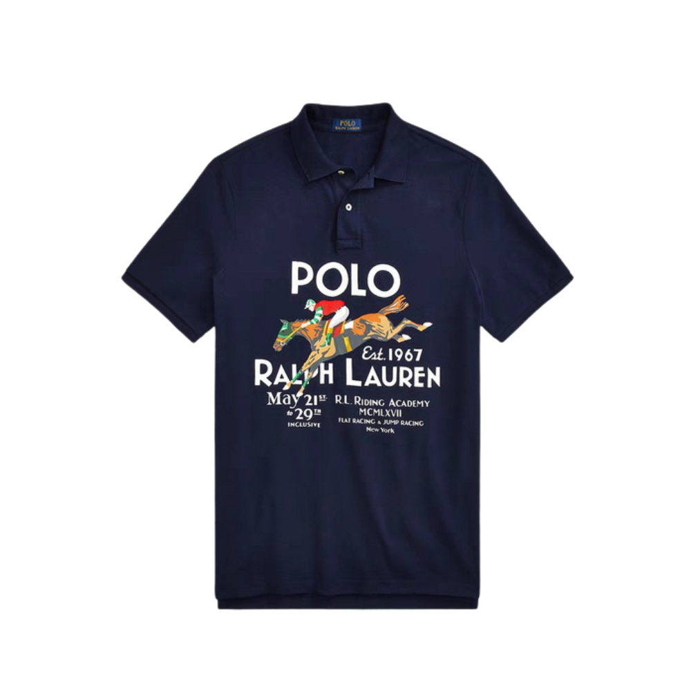 Camisa Polo Ralph Lauren Riding Academy Classic Fit azul marinho