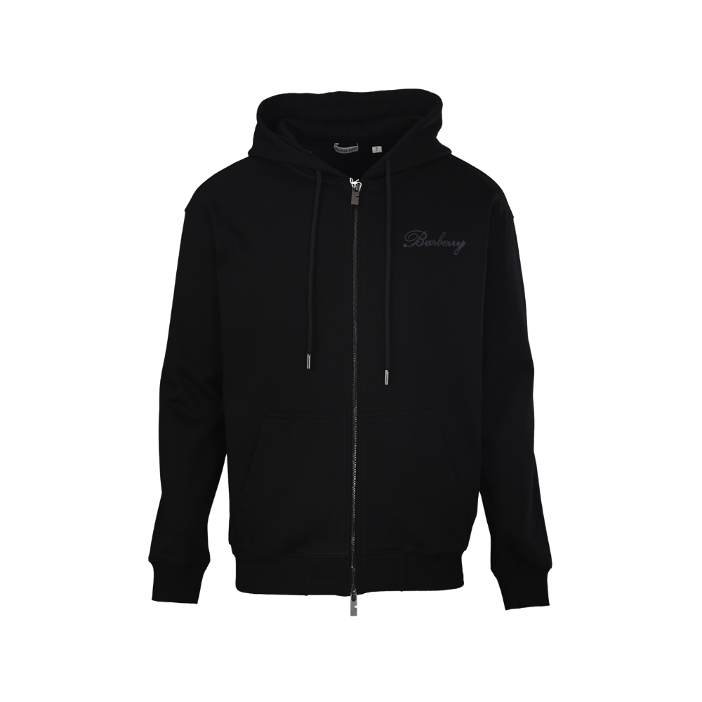 Moletom Burberry Zip Black Logo Emblem