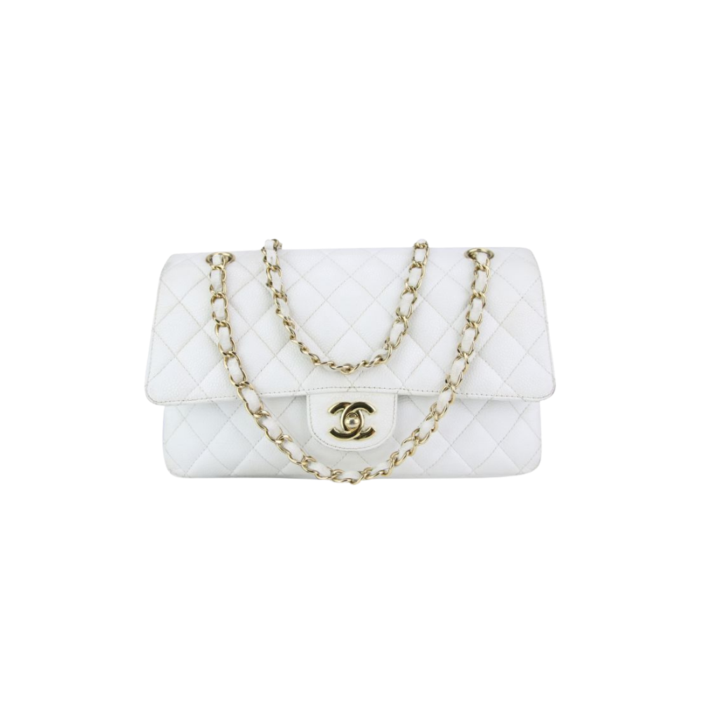 Bolsa Chanel Double Flap Branca
