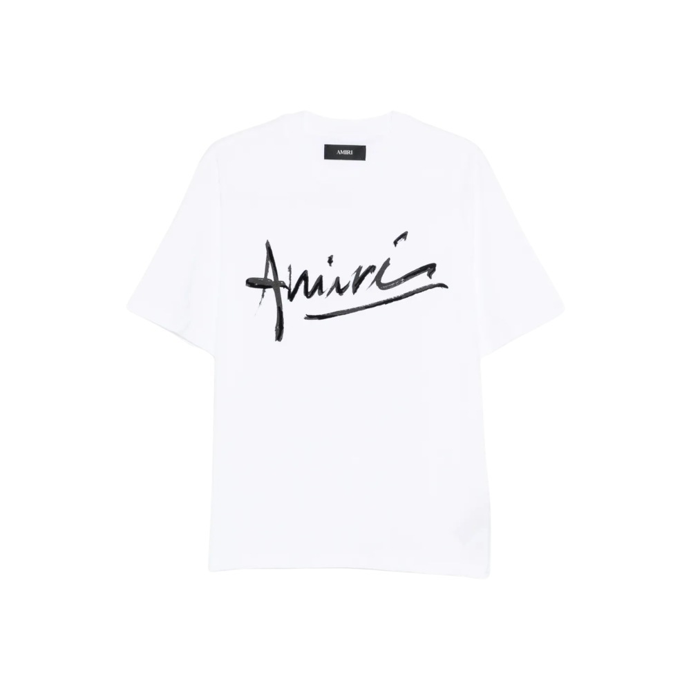 Camiseta Amiri Logo Script Branco