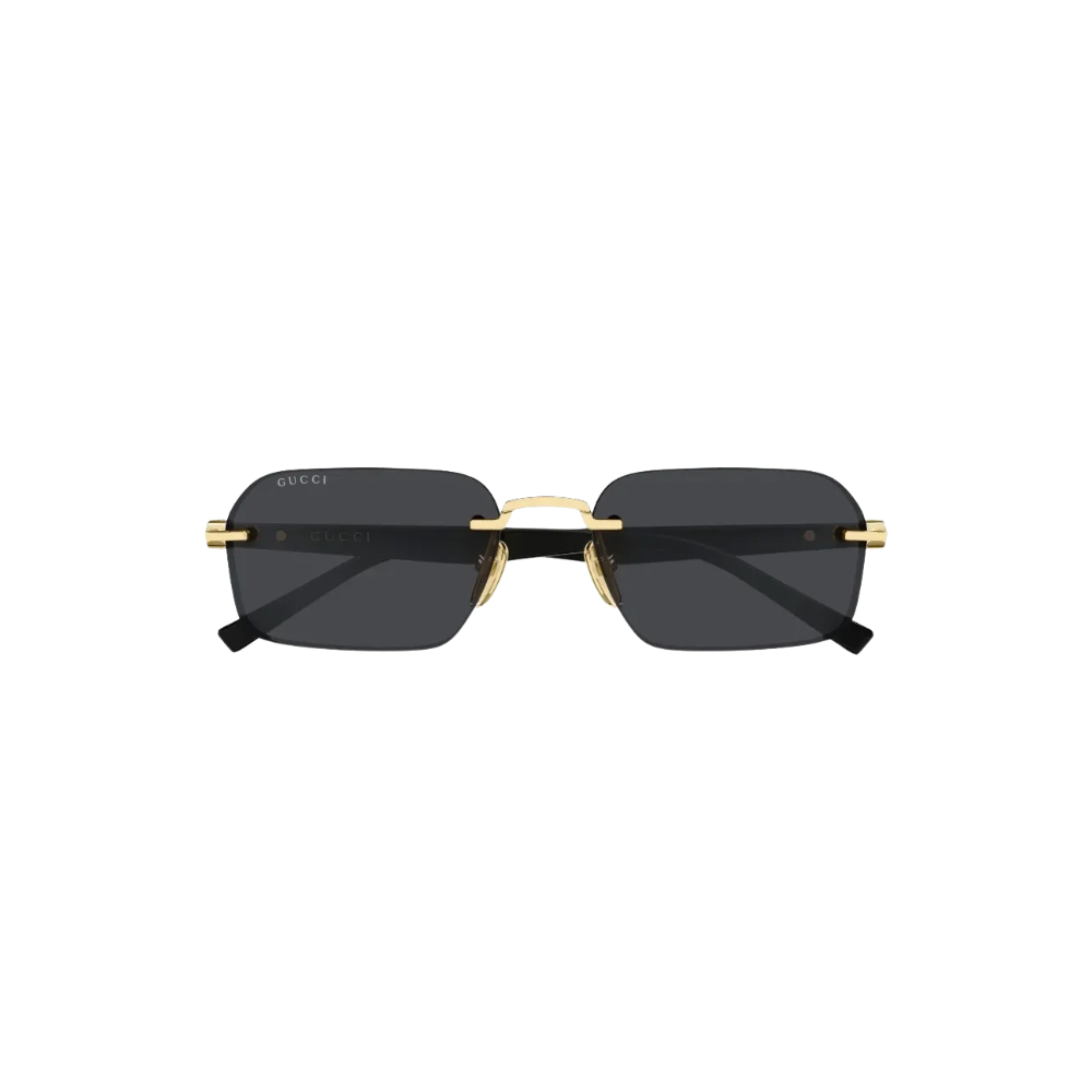 Óculos de sol Gucci retangular sem aro