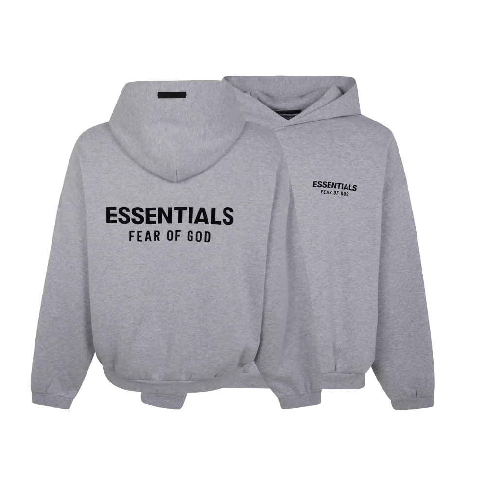 Moletom Essentials Fear Of God cinza capuz