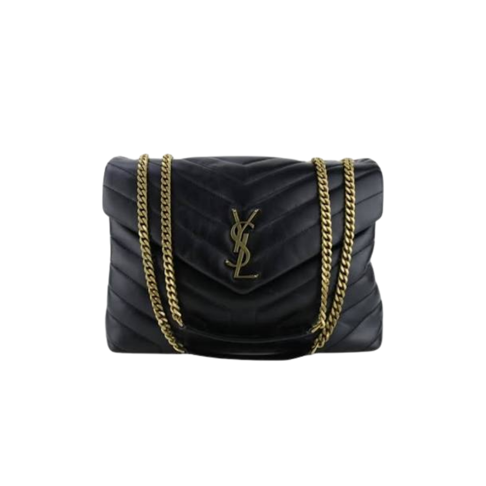 Bolsa Yves Saint Laurent Loulou ferragem dourada